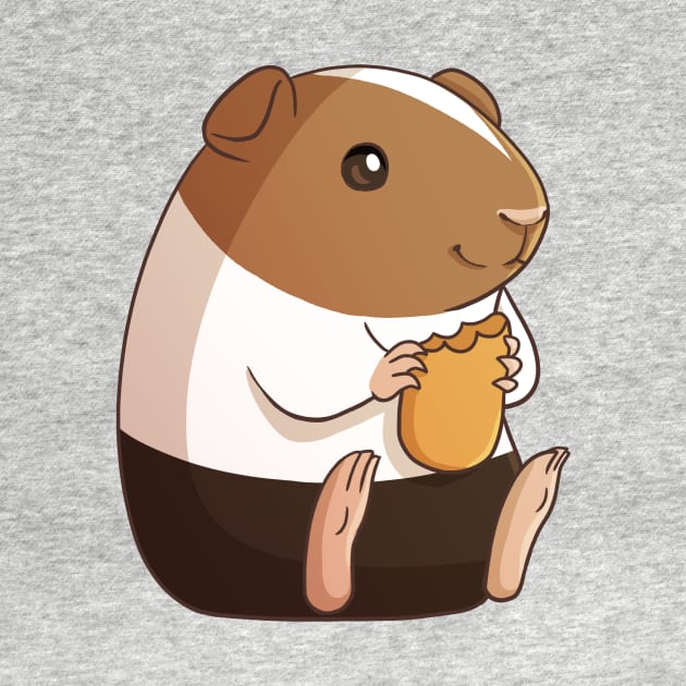 Cute Guinea Pig Snacking by PaperRain